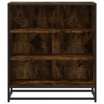 vidaXL Buffet chêne fumé 68x35x76 cm bois d'ingénierie et métal