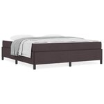 vidaXL Lit à ressorts Marron 180 x 200 cm Tissu  Bois Engineered