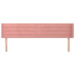 vidaXL Tête de lit avec oreilles Rose 203x16x78/88 cm Velours