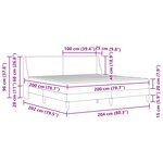 vidaXL Cadre de lit avec matelas avec tête de lit Polyester
