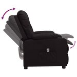 vidaXL Fauteuil inclinable électrique Noir Similicuir