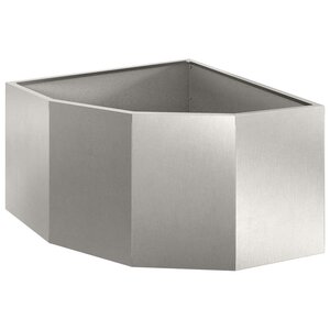 vidaXL Jardinière d'Angle Argent 60 x 60 x 35 cm Acier inoxydable