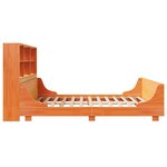 vidaXL Lit bibliothèque sans matelas cire marron 200x200cm bois massif
