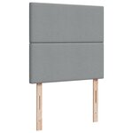 vidaXL Sommier à lattes de lit et matelas Gris clair 90x190 cm Tissu