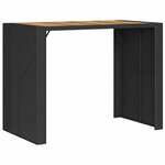 vidaXL Ensemble de bar de jardin 5 Pièces sans coussins noir poly rotin