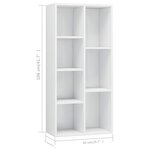 vidaXL Bibliothèque Blanc brillant 50x25x106 cm Bois d’ingénierie