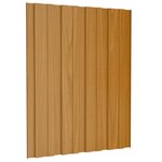 vidaXL Panneaux de toiture 12 Pièces Acier galvanisé Bois clair 60x45 cm