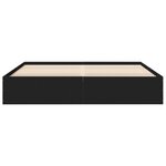 vidaXL Cadre de lit sans matelas noir 200x200 cm