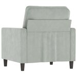vidaXL Fauteuil Gris clair 60 cm Velours