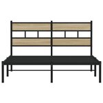 vidaXL Cadre de lit en métal sans matelas chêne sonoma 140x200 cm