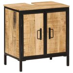 vidaXL Ensemble de meubles salle de bain 2 Pièces fer et bois de manguier