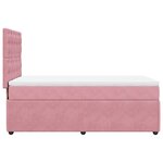 vidaXL Sommier à lattes de lit avec matelas Rose 100x200 cm Velours