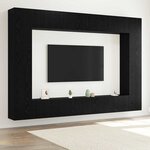 vidaXL Ensemble meuble TV 8 Pièces Chêne noir 100 x 30 x 30 cm