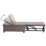vidaXL Canapé-Lit Taupe 194 x 67 x 37 cm tissu