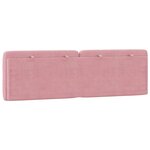 vidaXL Coussin de tête de lit rose 160 cm velours