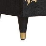 vidaXL Meuble TV Noir 100 x 33 x 46 cm Bois de mangue massif