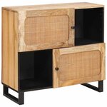 vidaXL Buffet avec porte Marron 80 x 33 x 75 cm Bois de mangue massif