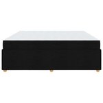 vidaXL Cadre de lit avec matelas Noir 200 x 200 cm tissu