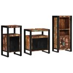 vidaXL Ensemble de mobilier de salle de bain 3 Pièces Bois Recyclé Solide