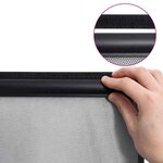 vidaXL Moustiquaire avec rideau en maille noir 100x220 cm polyester
