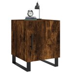 vidaXL Table de chevet chêne fumé 40x40x50 cm bois d'ingénierie