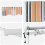 vidaXL Auvent rétractable automatique rayé multicolore 450x350 cm