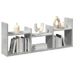 vidaXL Armoire murale 100x18x40 cm gris béton bois d'ingénierie