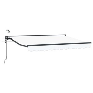 vidaXL Auvent rétractable électrique Blanc 3 5 x 2 5 m