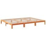 VidaXL Cadre de lit familial sans matelas marron ciré 270x200 cm