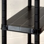 vidaXL Étagère de rangement à 4 niveaux Noir 244x30 5x130 cm Plastique