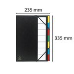 Trieur rigide ORDONATOR dos extensible 7 compartiments Noir EXACOMPTA
