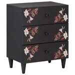 vidaXL Table de chevet avec tiroir Multicolore 50 x 33 x 60 cm