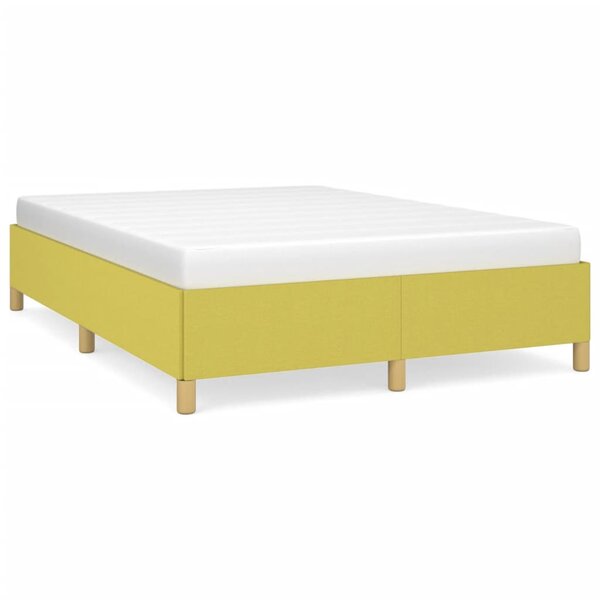 vidaXL Cadre de lit Vert 140x190 cm Tissu