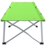 vidaXL Lit de camping pliant Vert foncé Cadre en métal avec surface en tissu
