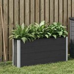 vidaXL Jardinière surélevée Noir 150 x 30 x 72 cm WPC et Aluminium