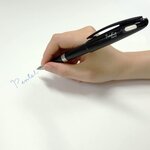 Stylo plume tradio corps vernis noir encre bleue pentel