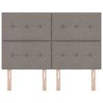 vidaXL Tête de lit LED avec bandes LED Taupe 160 cm tissu