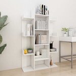 vidaXL Bibliothèque Blanc 86x25 5x140 cm Bois d’ingénierie