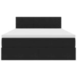 vidaXL Lit de Rangement avec matelas Noir 140 x 200 cm Velours