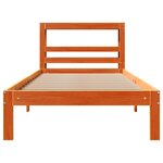 vidaXL Cadre de lit sans matelas cire marron 75x190 cm bois pin massif