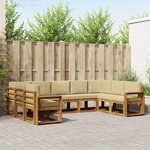 vidaXL Ensemble de canapés d'extérieur 9 pc Naturel et Beige