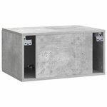 vidaXL Meuble TV mural 59 5 x 41 x 30 cm Gris béton Bois d'ingénierie