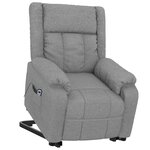 vidaXL Fauteuil Gris clair Tissu