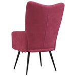 vidaXL Chaise de relaxation Rouge bordeaux Velours