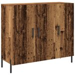 buffet vidaXL en bois vieilli 90x34x80 cm en bois d'ingénierie