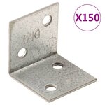 vidaXL Équerres de fixation 150 Pièces 2 mm 30x25x30 mm acier galvanisé