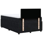 vidaXL Sommier à lattes de lit avec matelas Noir 120x200 cm Velours