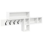 vidaXL Porte-manteau mural Blanc 100 x 12 x 43 5 cm Bois d'ingénierie