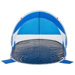 vidaXL Tente de plage 2 personnes bleu azuré escamotable imperméable