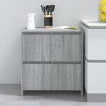 vidaXL Buffets 2 Pièces Sonoma gris 70x41x75 cm Bois d'ingénierie